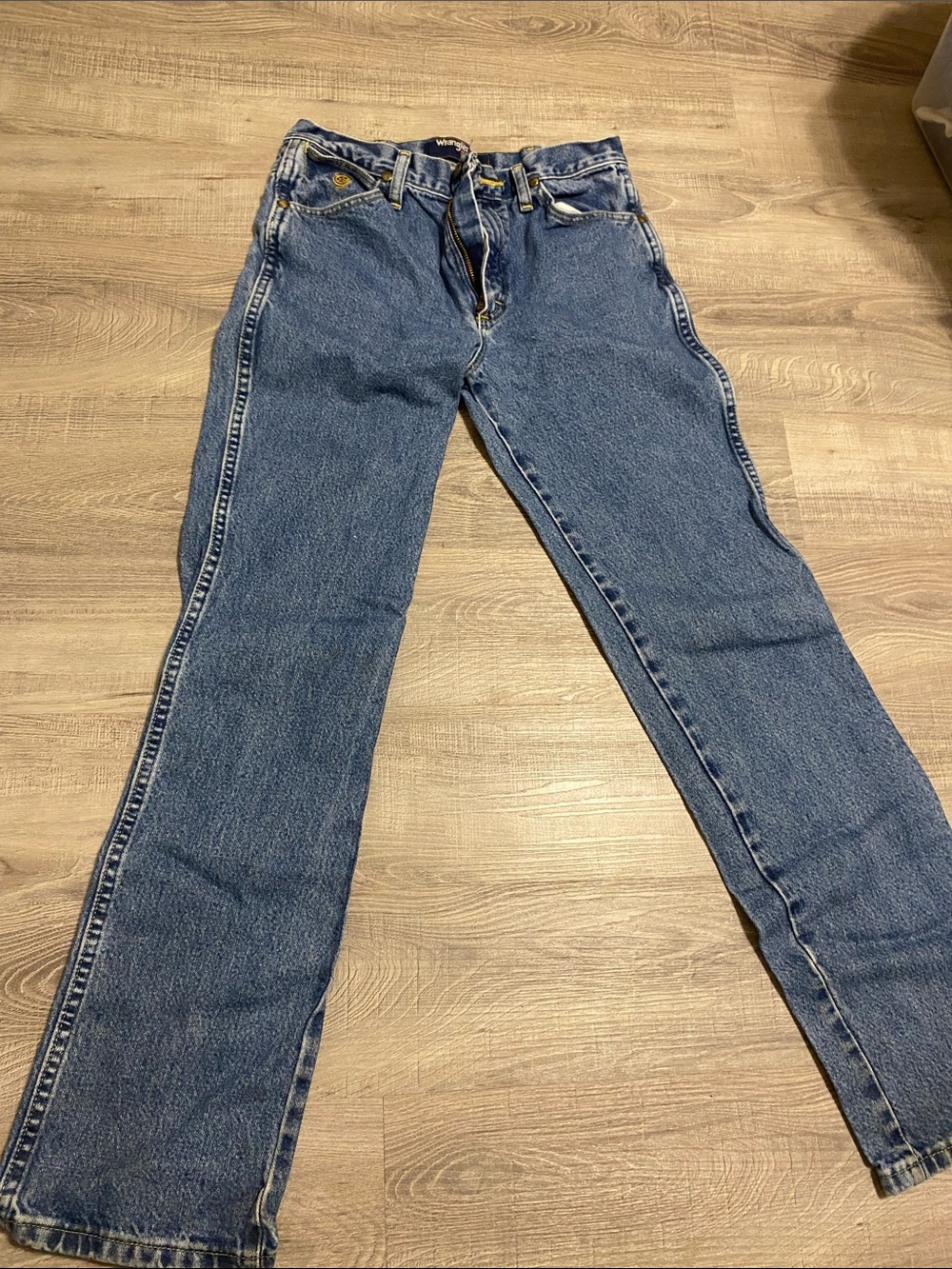 Wrangler Men's Bootcut Jeans in Blue Denim
